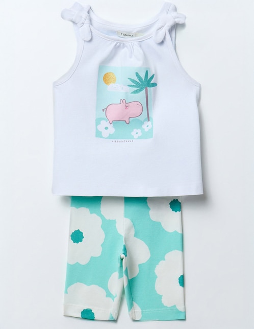 Conjunto casual de algodón para bebé niña Conjunto casual de algodón para bebé niña