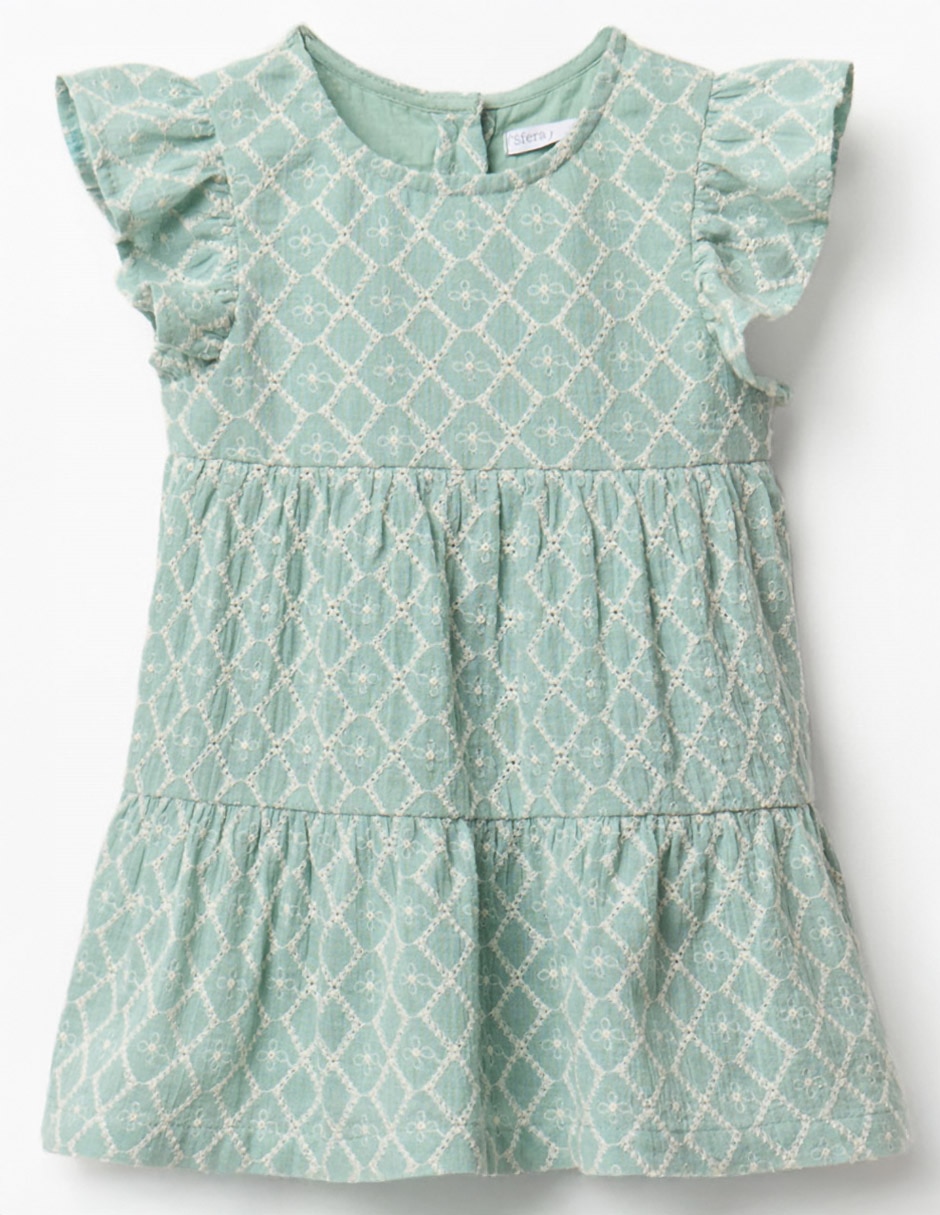 Vestido manga cap para bebé niña