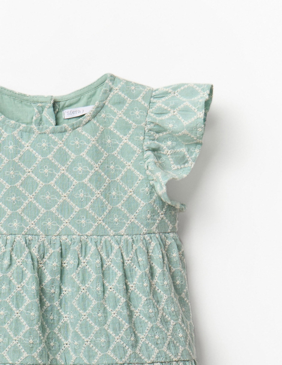 Vestido manga cap para bebé niña 3