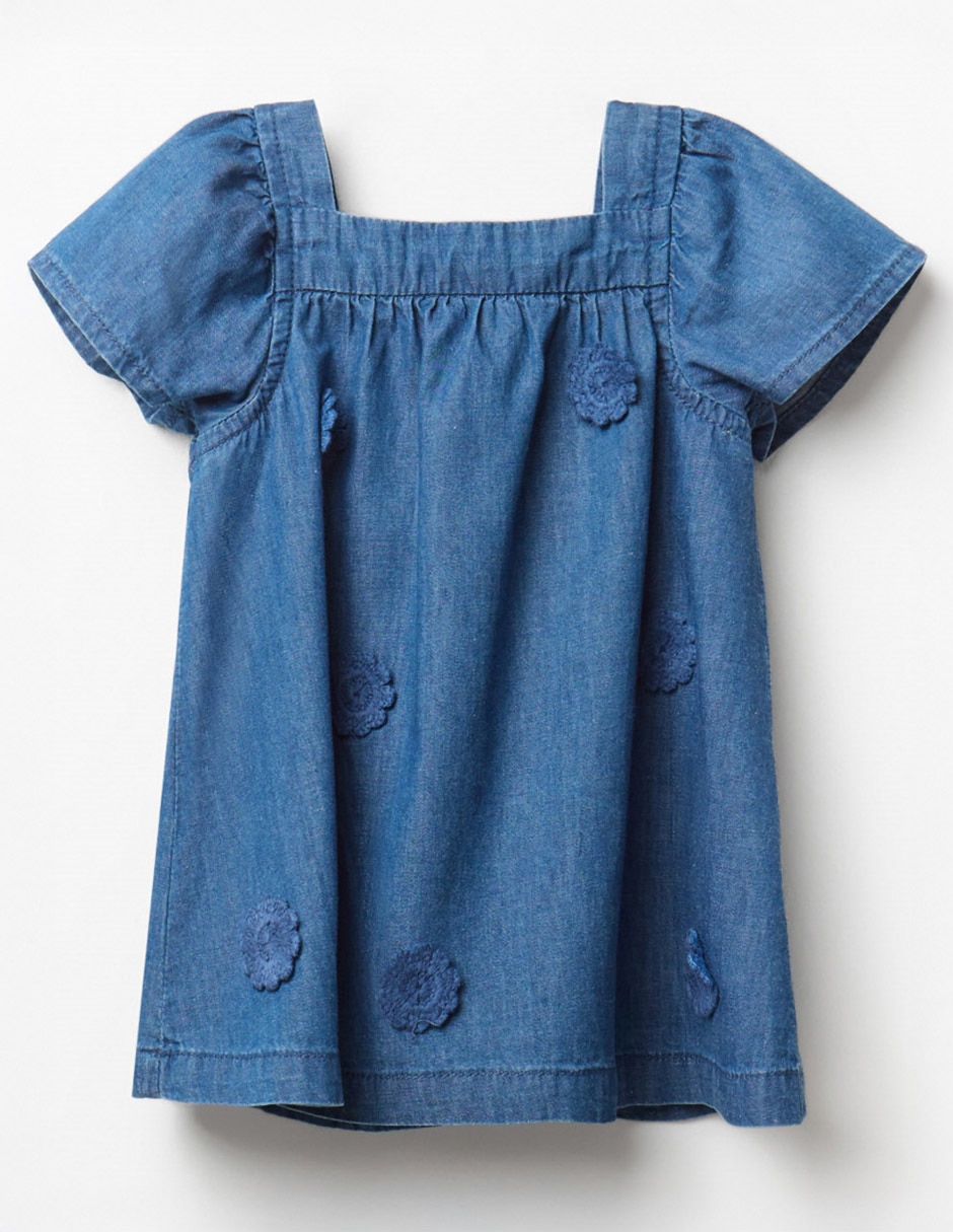 Vestido manga amplia para bebé niña